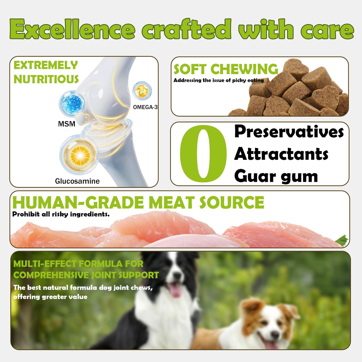 JointPro Premium Dog Joint Supplement Soft Chews - 120 Chews (300g) Hip&joint Bite | Packed with Omega-3, plus Glucosamine, MSM, Chondroitin & Vitamins.Only $0.20 per day to give your fur baby comprehensive joint care they can count on.