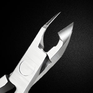 Rikans Professional Cuticle Clippers for Nails – Razor Sharp Cuticle Trimmer Tool – Durable Stainless Steel Cuticle Clippers for Adults – Ergonomic Non-Slip Handle for Fingernails & Toenails (Silver)