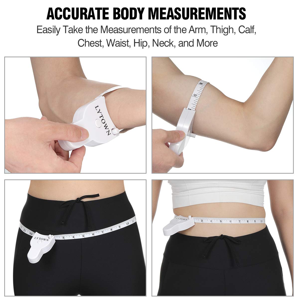2PCS Tape Measure Body Measuring Tape 60inch (150cm), Retractable Measuring Tape for Body Measurement & Weight Loss, Accurate Body Tape Measure for Fitness, Tailor, Sewing, Handcrafts, Clothes